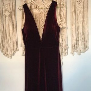 Jenny Yoo Velvet Dark Berry Logan Bridesmaid Dress